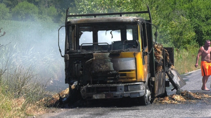 Камион се запали край с. Мраморен