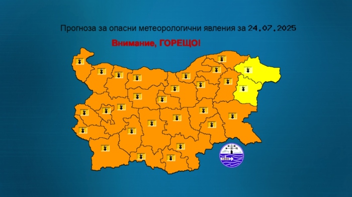 Трети ден с оранжев код за опасни горещини в почти цялата страна